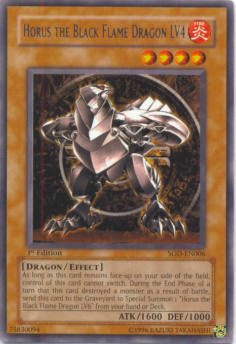 Horus el Dragón de la Llama Negra LV4 [SOD-EN006] Raro 