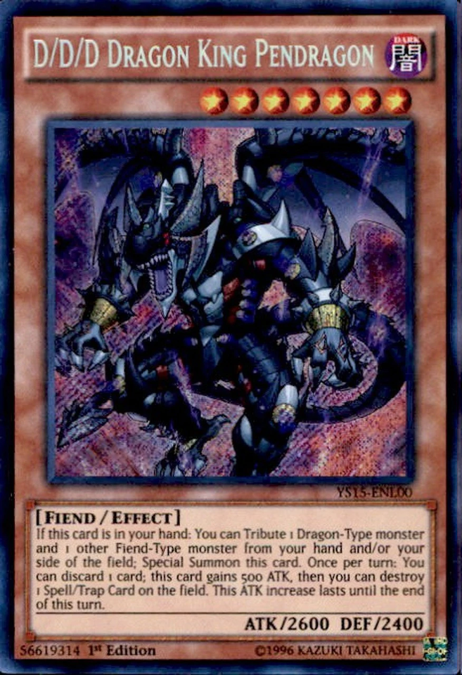 D/D/D Rey Dragón Pendragón [YS15-ENL00] Secreto Raro 