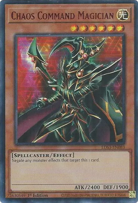 Mago del Comando del Caos (Rojo) [LDS3-EN083] Ultra Raro 