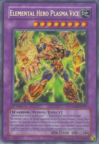 Héroe Elemental Plasma Vice [GLAS-EN037] Secreto Raro 