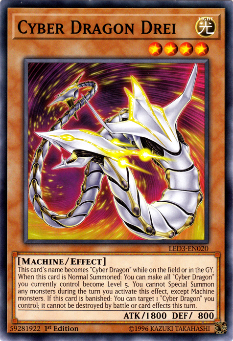 Cyber ​​Dragon Drei [LED3-EN020] Común 