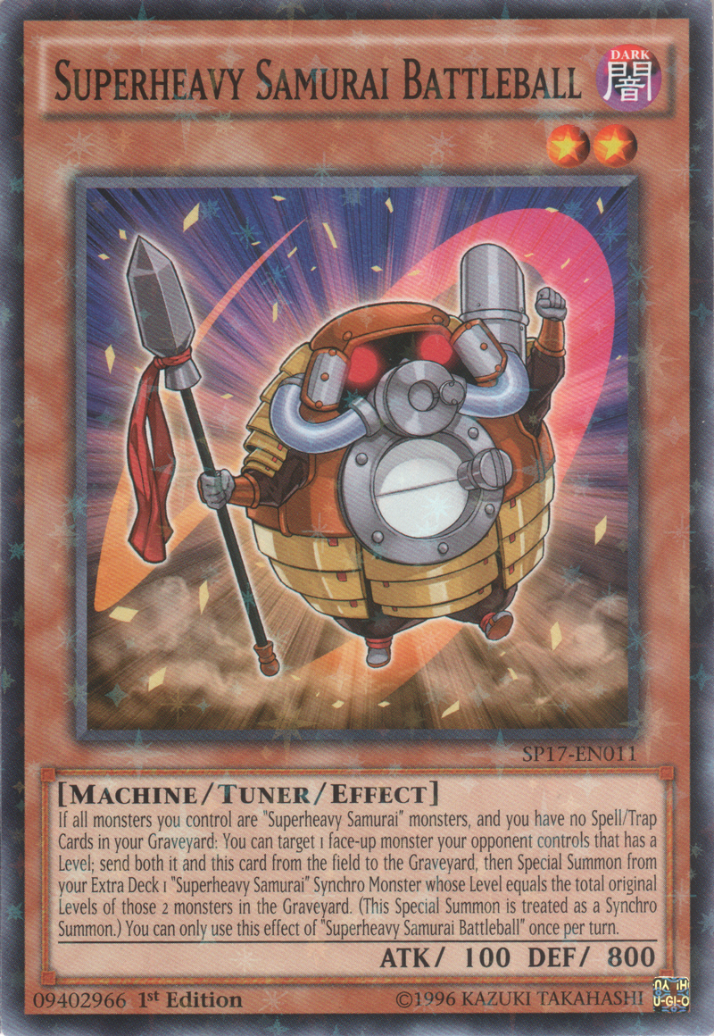 Superpesado Samurai Battleball [SP17-EN011] Starfoil Raro 
