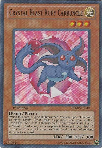 Bestia de Cristal Carbuncle Rubí [RYMP-EN040] Súper Raro 
