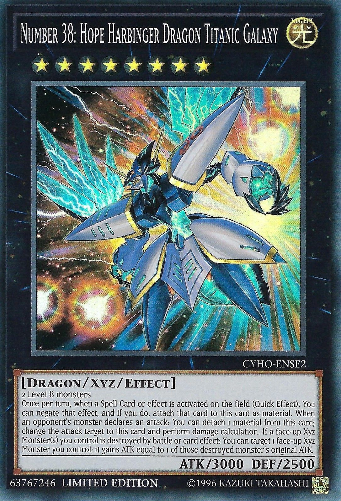Número 38: Dragón Heraldo de la Esperanza Galaxia Titánica [CYHO-ENSE2] Súper Raro 