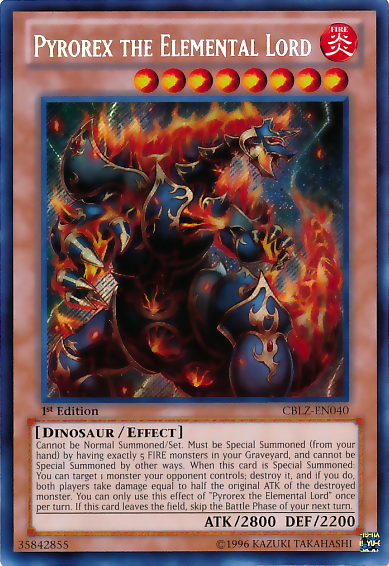 Pyrorex el Señor Elemental [CBLZ-EN040] Secreto Raro 