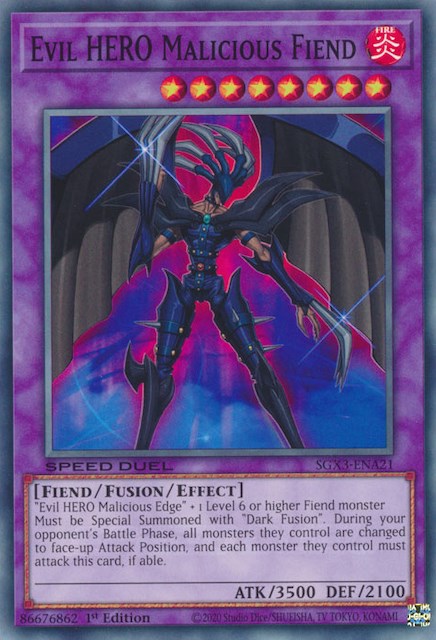 HÉROE Malvado Demonio Malicioso [SGX3-ENA21] Común 