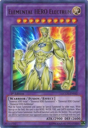 エレメンタル・ヒーロー エレクトラム [LCGX-EN052] ウルトラレア