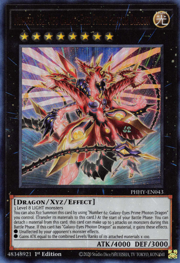 Número C62: Neo Galaxy-Eyes Prime Photon Dragon [PHHY-EN043] Ultra Raro 