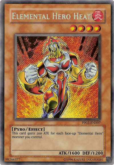 HÉROE Elemental Calor [PP02-EN007] Secreto Raro 