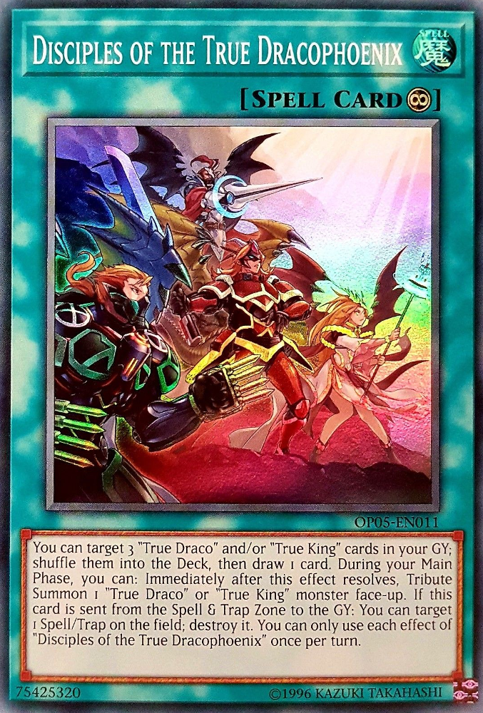 Discípulos del Verdadero Dracofénix [OP05-EN011] Súper Raro 