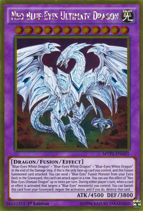 Neo Dragón Definitivo de Ojos Azules [MVP1-ENG01] Oro Raro 