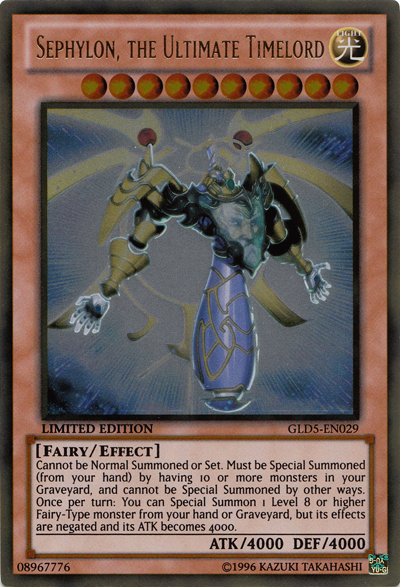 Sephylon, el Señor del Tiempo Supremo [GLD5-EN029] Oro Raro 