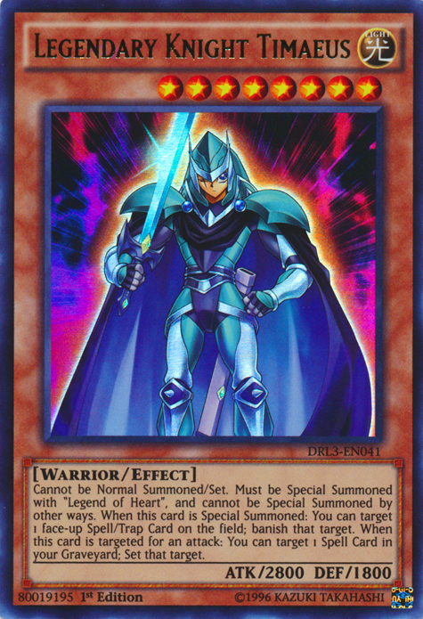 Caballero legendario Timaeus [DRL3-EN041] Ultra raro 