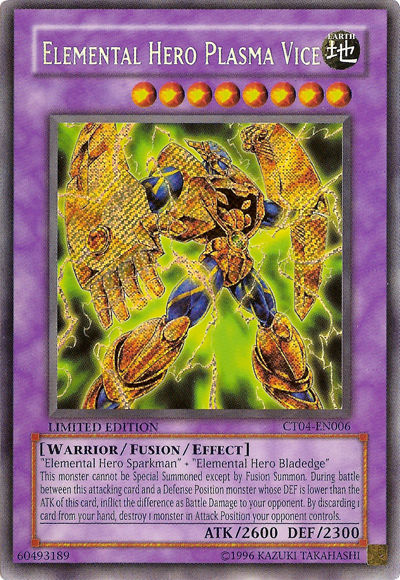 Héroe Elemental Plasma Vice [CT04-EN006] Secreto Raro 