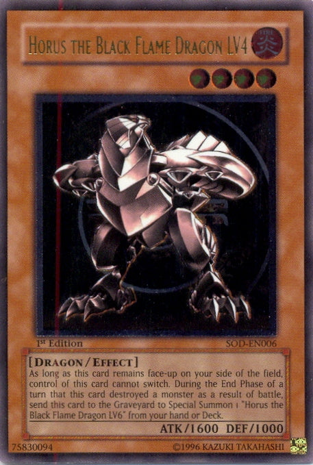 Horus el Dragón de la Llama Negra LV4 [SOD-EN006] Raro Supremo 