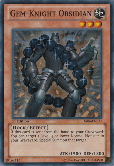 Caballero Gema Obsidiana [HA06-EN031] Súper Rara 