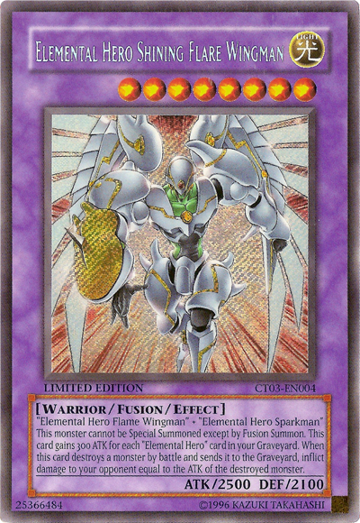 HÉROE Elemental Compañero de Ala de Llama Brillante [CT03-EN004] Secreto Raro 