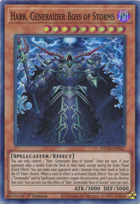 Harr, Jefe Generaider de las Tormentas [ETCO-EN027] Súper Raro 