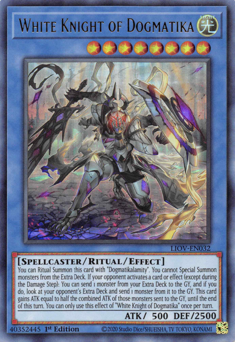 Caballero Blanco de Dogmatika [LIOV-EN032] Ultra Raro 