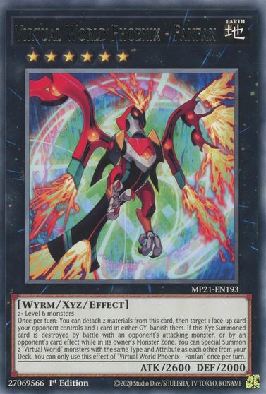 Virtual World Phoenix - Fanfan [MP21-EN193] Raro 