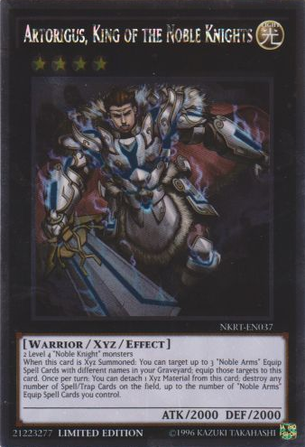 Artorigus, Rey de los Caballeros Nobles [NKRT-EN037] Platino Raro 