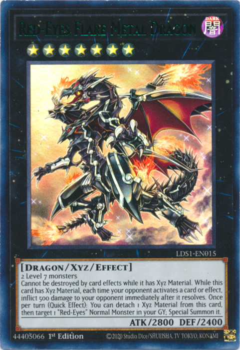 Dragón Metálico de Ojos Rojos (Verde) [LDS1-EN015] Ultra Raro 