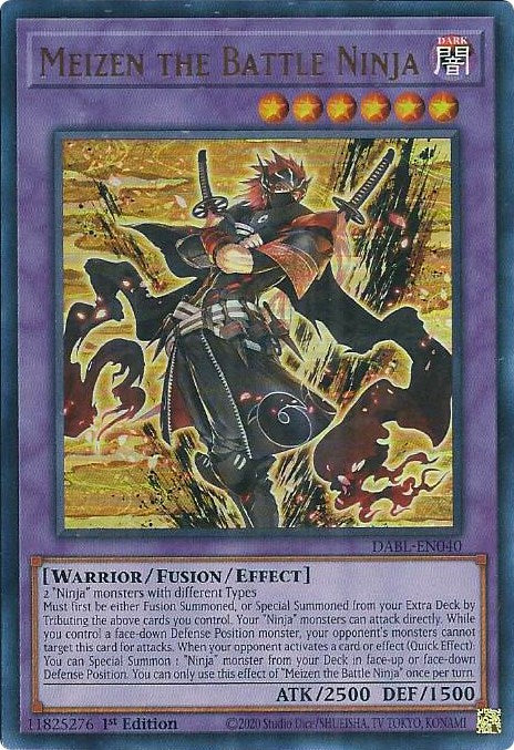 Meizen el Ninja de Batalla [DABL-EN040] Ultra Raro 