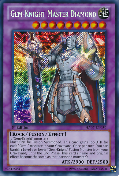 Gem-Knight Master Diamond [HA07-EN059] Secreto Raro 