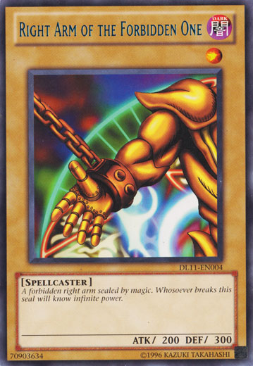 Brazo derecho del Prohibido (Azul) [DL11-EN004] Raro 