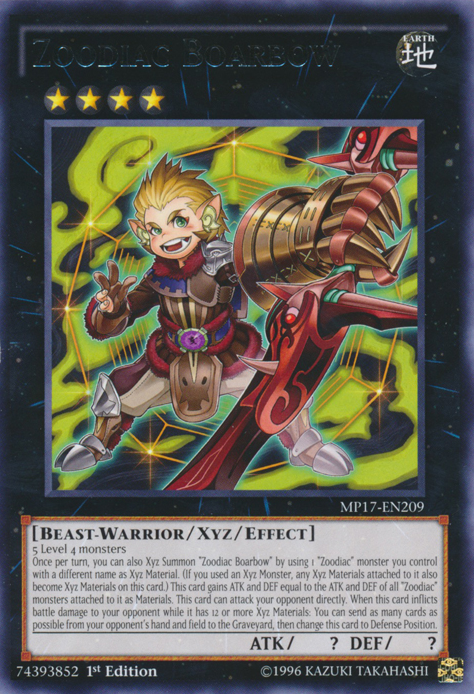 Zoodiac Boarbow [MP17-EN209] Raro 